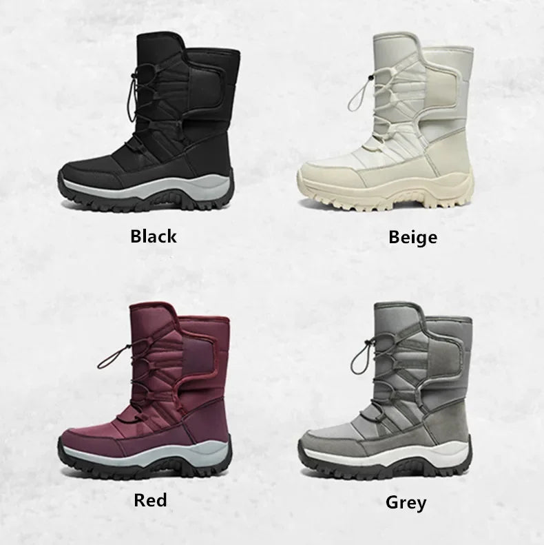 Men's Winter Ankle Boots Waterproof Plush Hiking Shoes