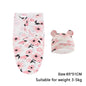 Cotton Cartoon Printed Baby Blanket Hat Set