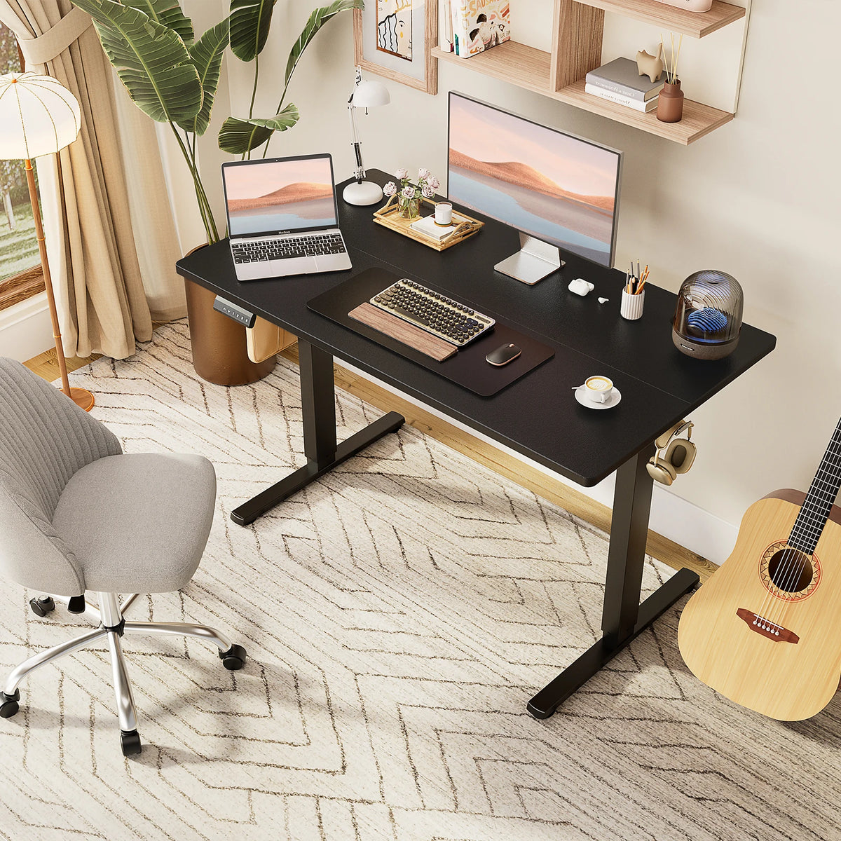 JHK Electric Adjustable Height Standing Desk for Office