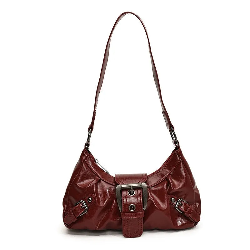 Y2K Retro Pleated Hobo Shoulder Bag for Women