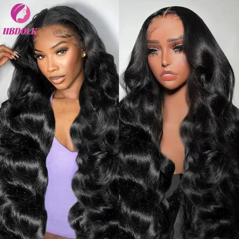 13x6 HD Lace Frontal Wig Human Hair Body Wave Natural Black