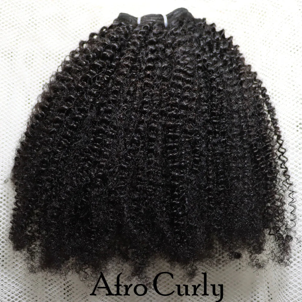 IXTUYLLY 4C Afro Kinky Curly Virgin Brazilian Hair Weft