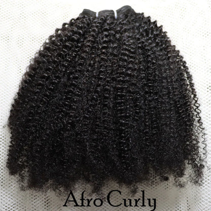 IXTUYLLY 4C Afro Kinky Curly Virgin Brazilian Hair Weft