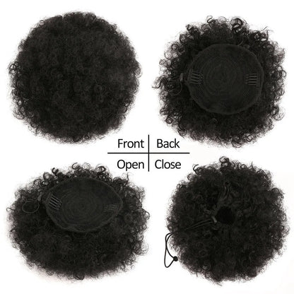Afro Puff Drawstring Ponytail Synthetic Hair Extension