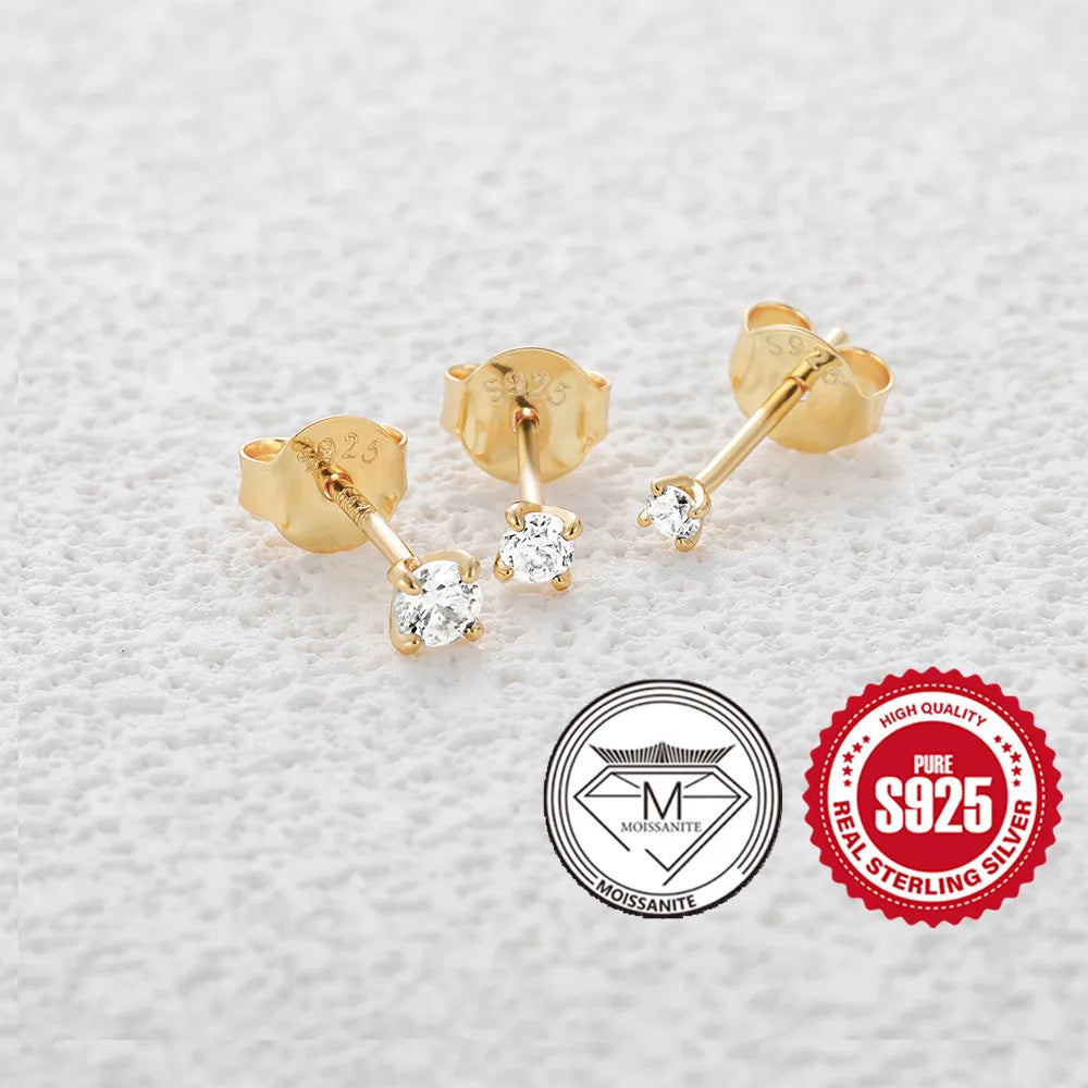 Canner Moissanite Stud Earrings 925 Sterling Silver