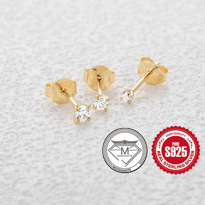 Canner Moissanite Stud Earrings 925 Sterling Silver