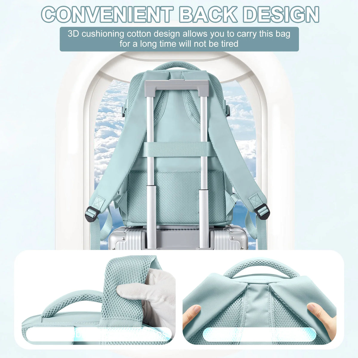 Waterproof Nylon Business Laptop Backpack 40x20x25