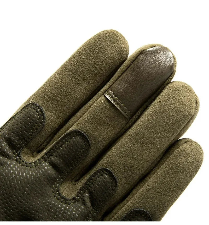 Tactical Touch Screen Motorcycle Gloves Black Green Brown