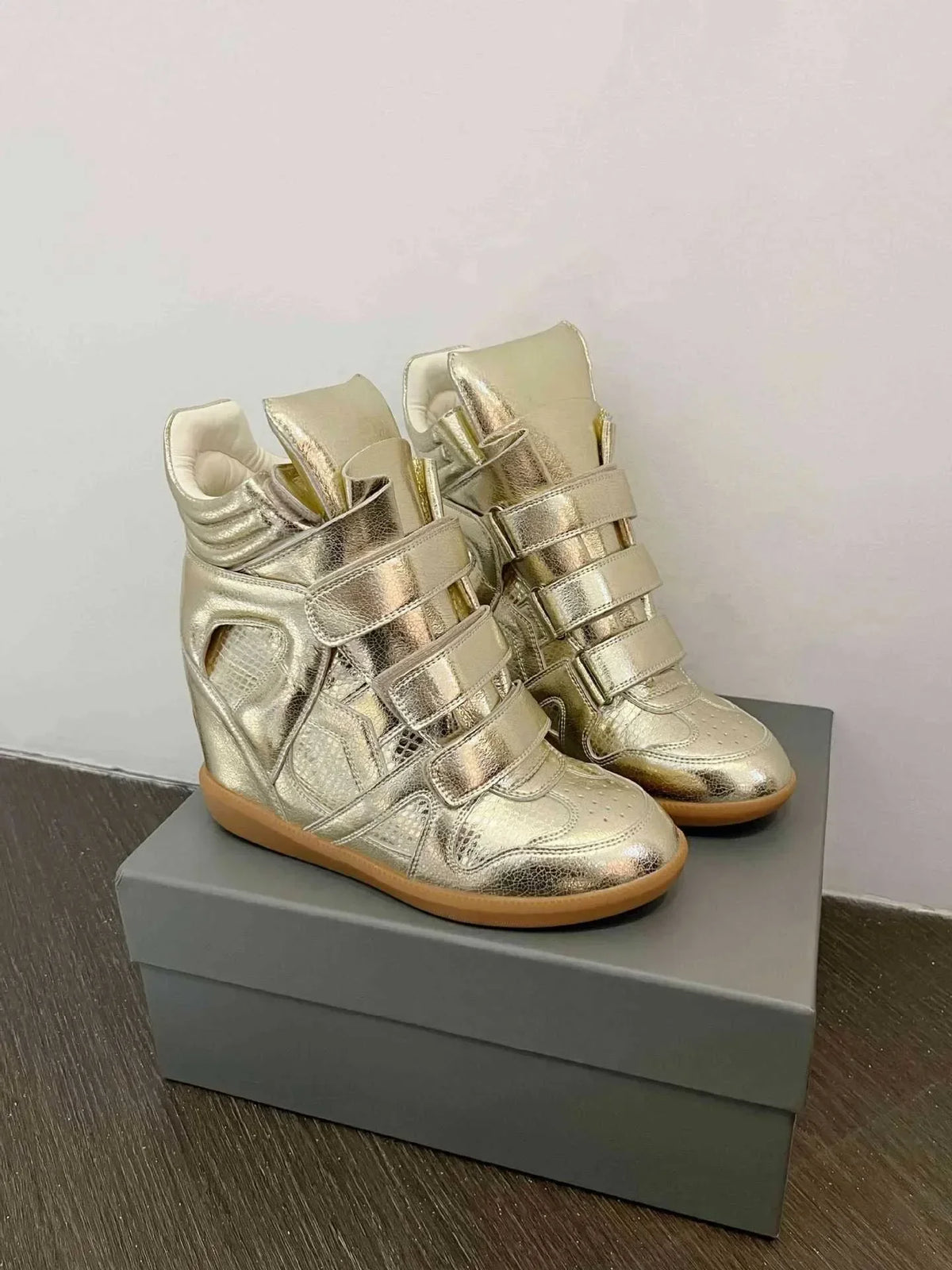 Women's Genuine Leather Ankle Boots with Hidden Heel
