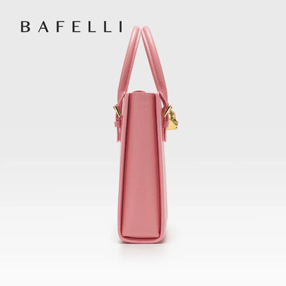BAFELLI Women's Genuine Leather Mini Tote Crossbody Bag