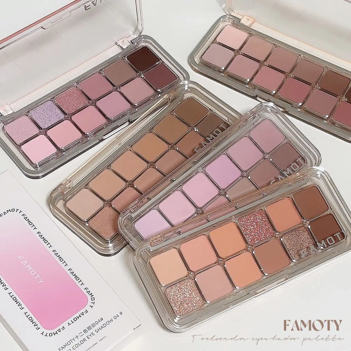 12-Color Matte Eyeshadow Palette Tea Apricot Earth Tones