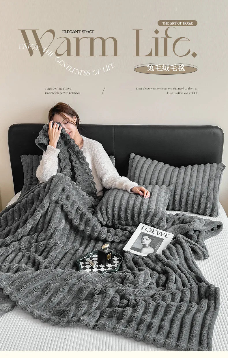 Solid Color Coral Fleece Blanket 100% Polyester