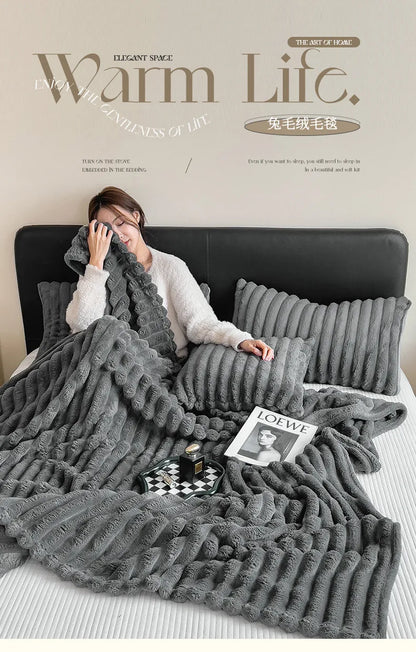 Solid Color Coral Fleece Blanket 100% Polyester