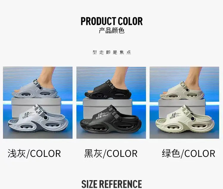 Men's Waterproof Slip On Sandals with Thick Sole