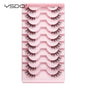 YSDO 5/10 Pairs Natural Soft Black Half Lashes