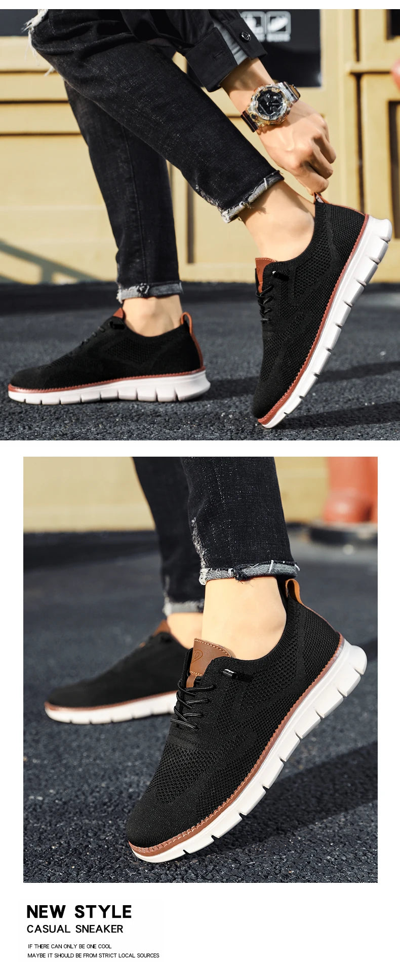 Men's Large Casual Fly-Weave Mesh Sports Shoes