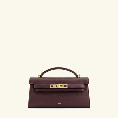 Crocodile Embossed Shoulder Bag in Pu Leather