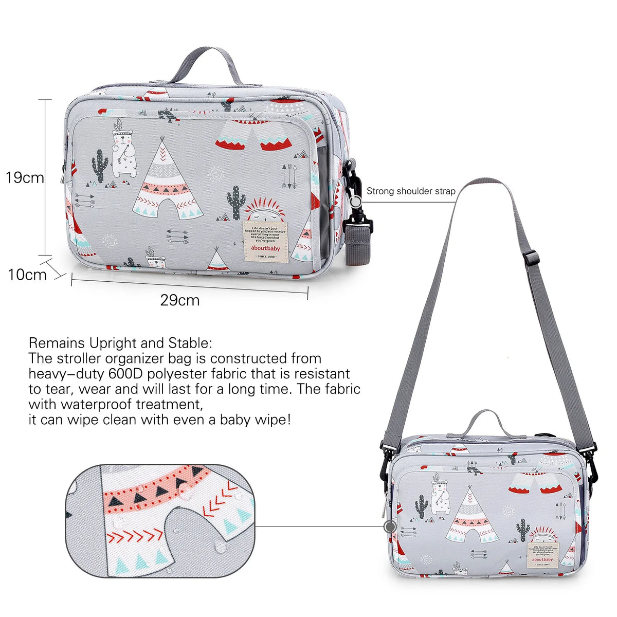 Waterproof Baby Stroller Bag Multifunction Diaper Organizer