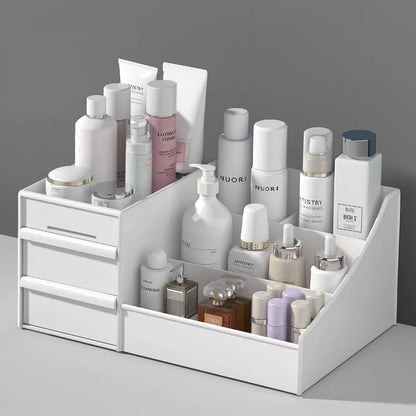 White Plastic Drawer Makeup Storage Box
