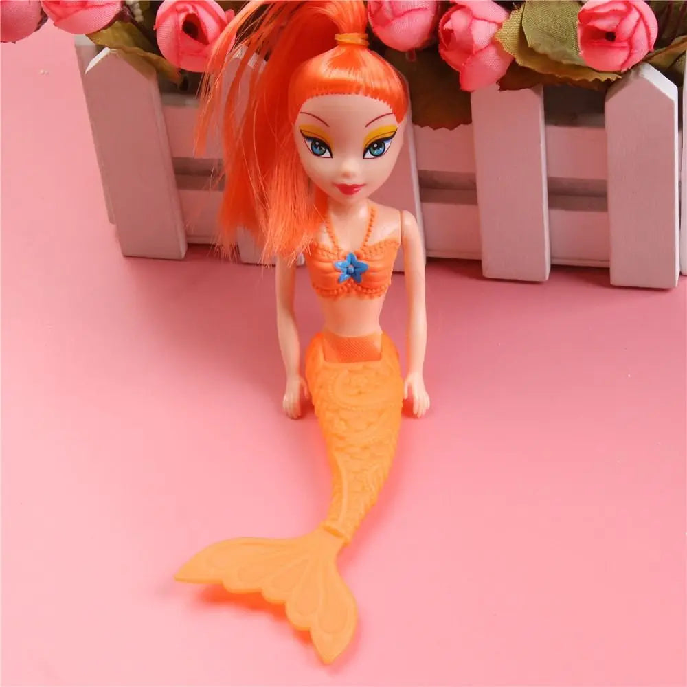 Mermaid Doll 16cm Educational Girls Toy Pink Purple Orange