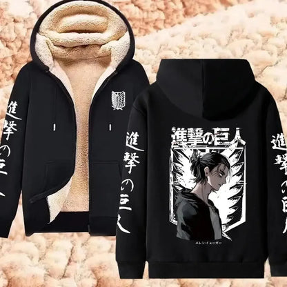 Attack on Titan Winter Zipper Jacket for Men and Women