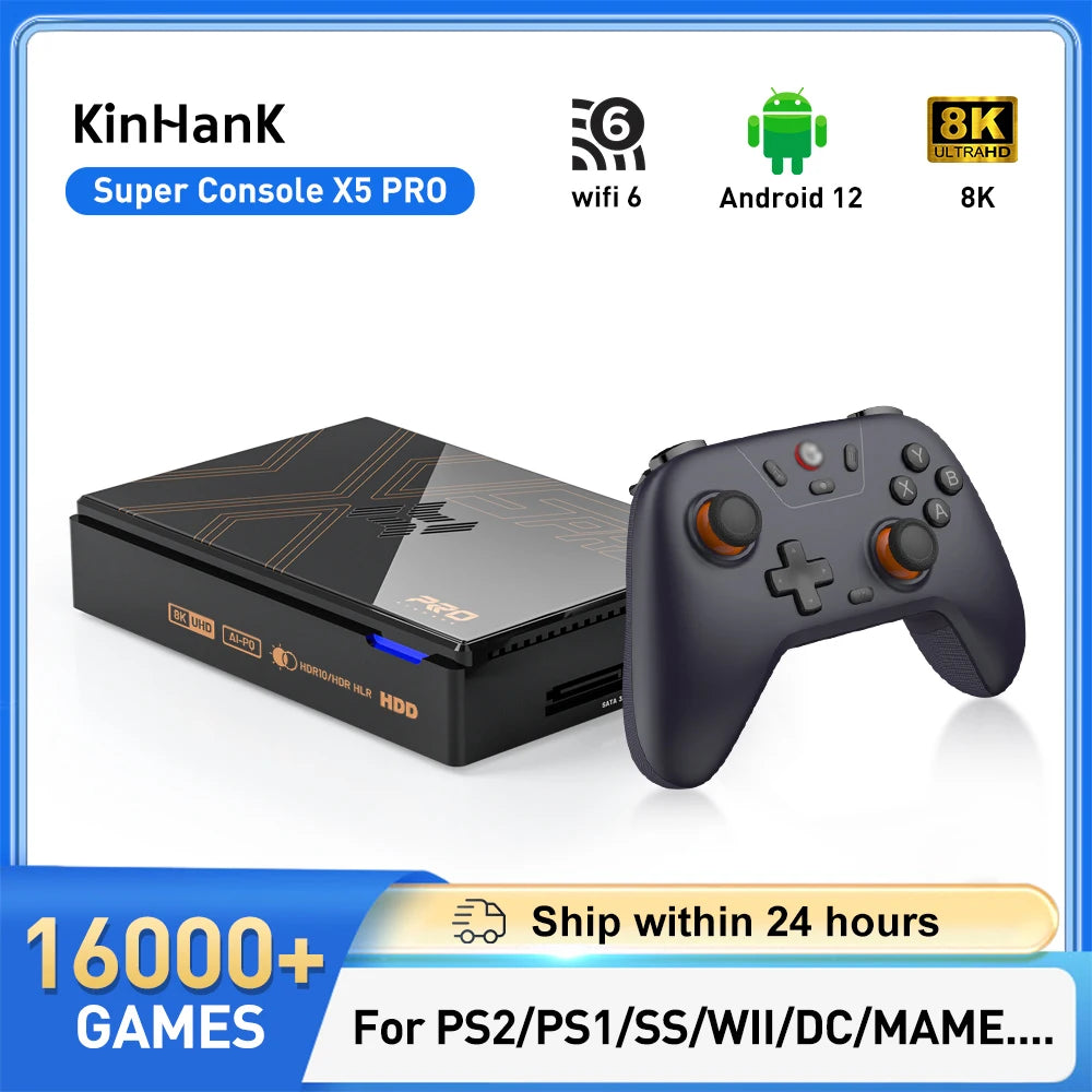 Kinhank Super Console X5 Pro Retro Video Game Console 320G with 10000 Games
