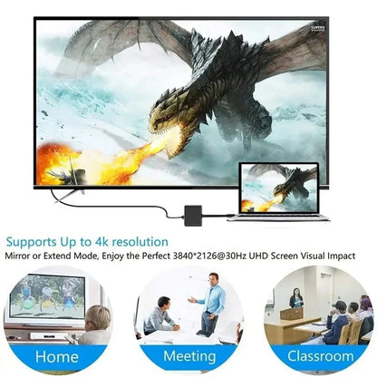 3-in-1 USB-C Hub with HDMI & USB 3.0