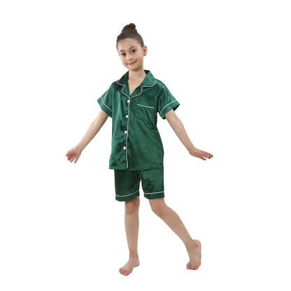 Silk Satin Pajamas Set for Kids
