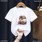 Kawaii Otter Love Printed T-Shirt for Kids