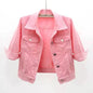Women Cotton Denim Jacket Casual Spring Autumn Coat