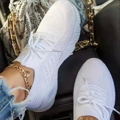 Women's Breathable Lace-Up Sneakers for Spring