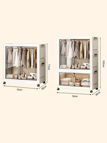 Multi-Layer Plastic Storage Cabinet for Home Use