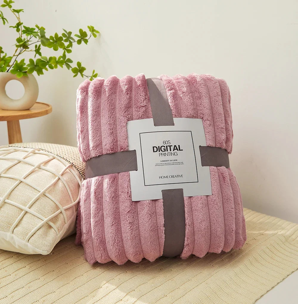 Coral Velvet Blanket Plush Soft Warm Throw