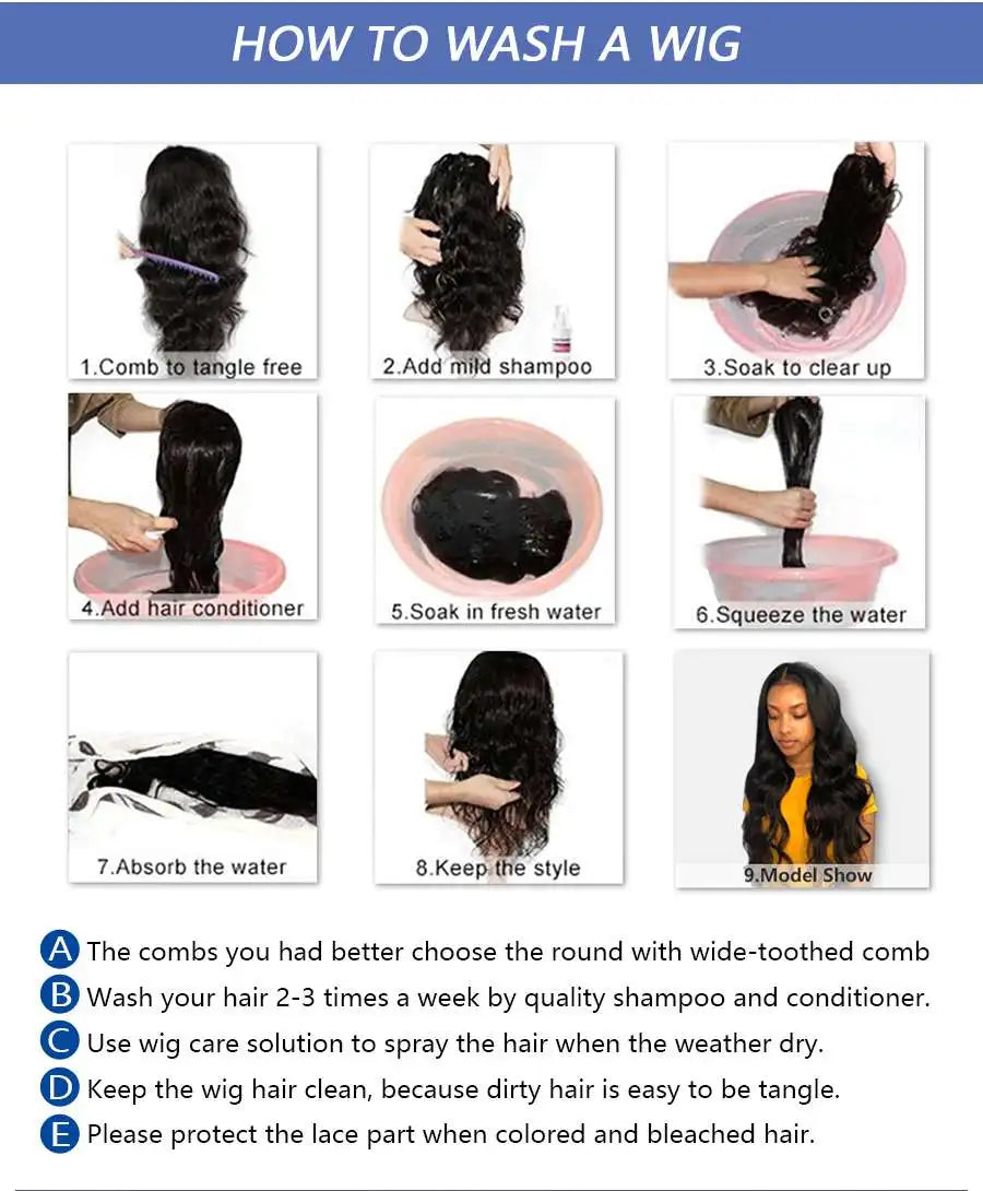 Body Wave Human Hair Bundles With Closure Natural Black