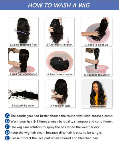 Body Wave Human Hair Bundles With Closure Natural Black