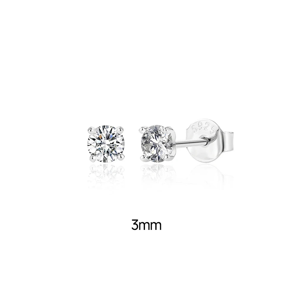Canner Moissanite Stud Earrings 925 Sterling Silver