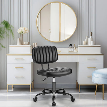 Height Adjustable PU Leather Office Desk Chair