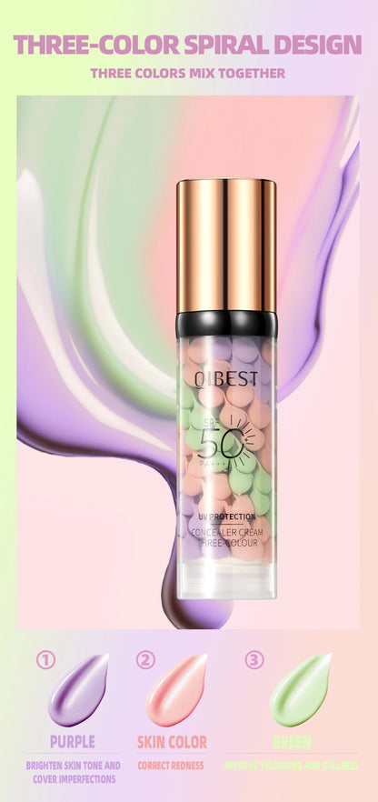 Qibest Three-Color Cream Concealer