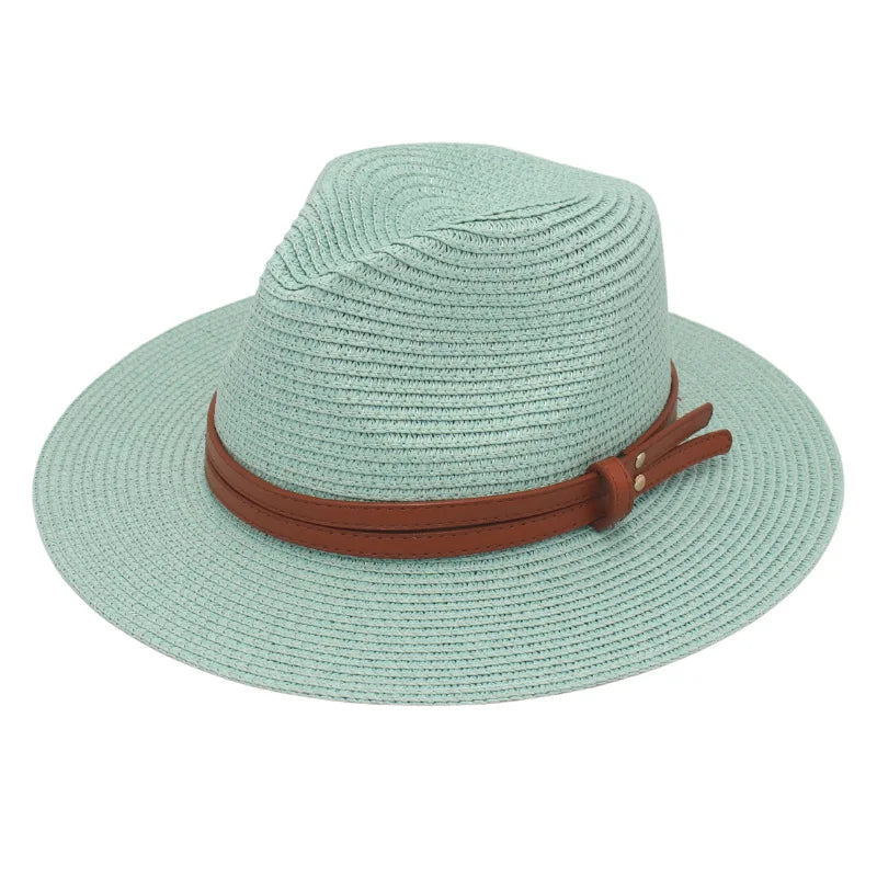 Straw Panama Sun Hat for Women Beach Leisure