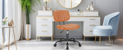 Height Adjustable PU Leather Office Desk Chair