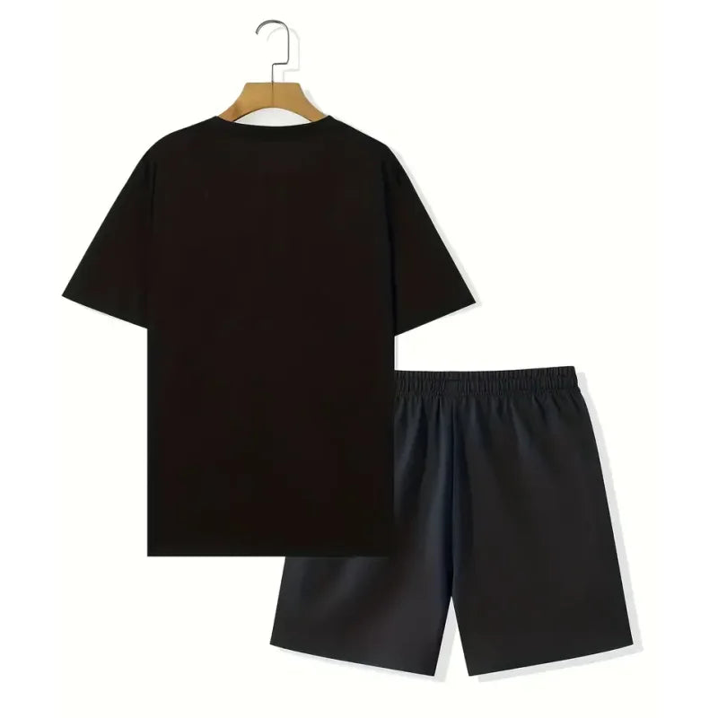 Men's Summer Loose Harajuku T-Shirt and Shorts Set