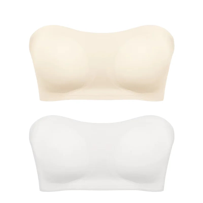 Women's Strapless Push Up Bra Removable Padded Seamless