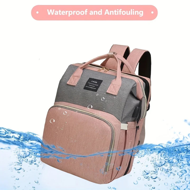 Mommy Bag Portable Folding Crib Backpack Large Capacity