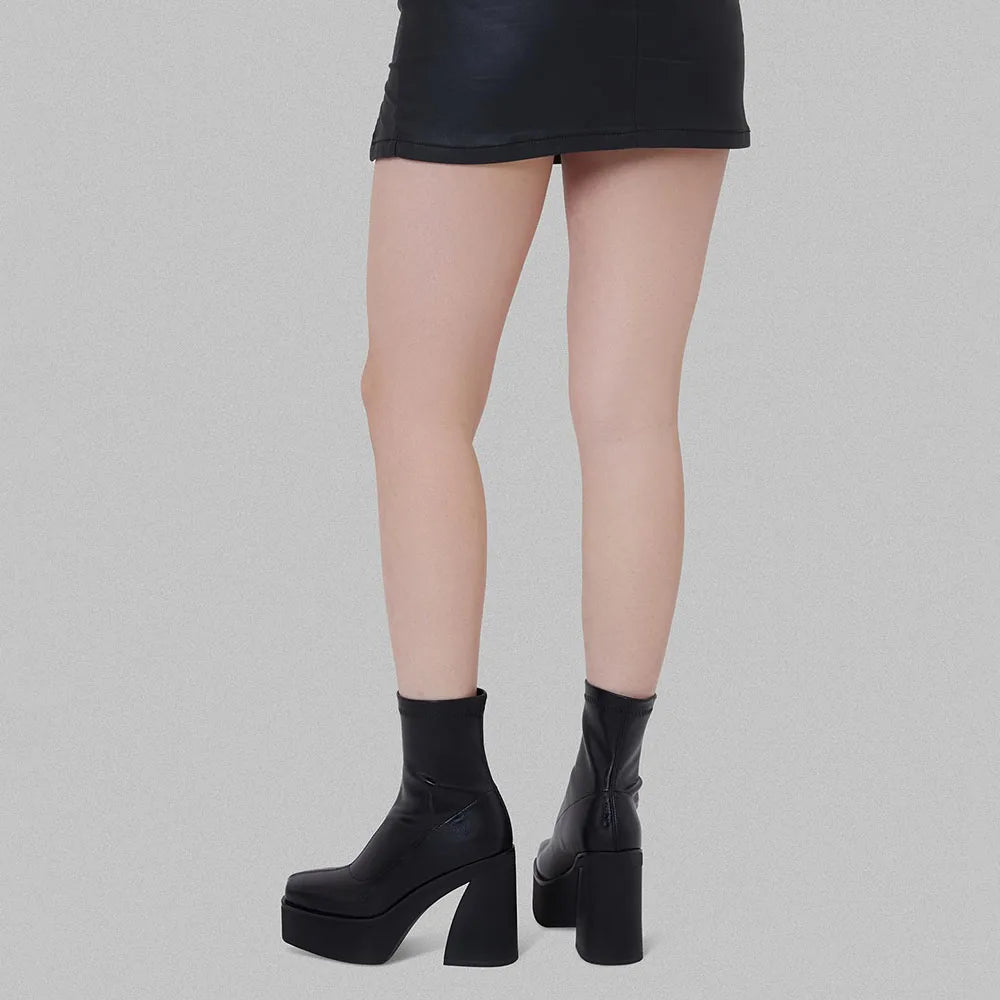 Gothic Square Toe Ankle Boots for Women