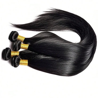 Brazilian Virgin Hair Straight Bundles Natural Black 26 28 30 Inch