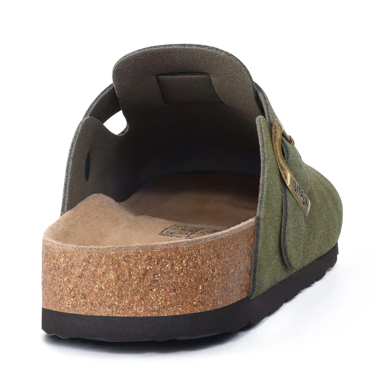 Genuine Leather Clogs with Cork Footbed for Women