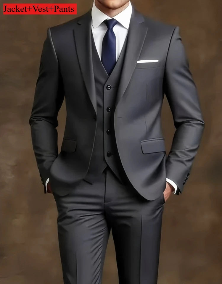 Slim Fit Black Tuxedo Suit Set for Men