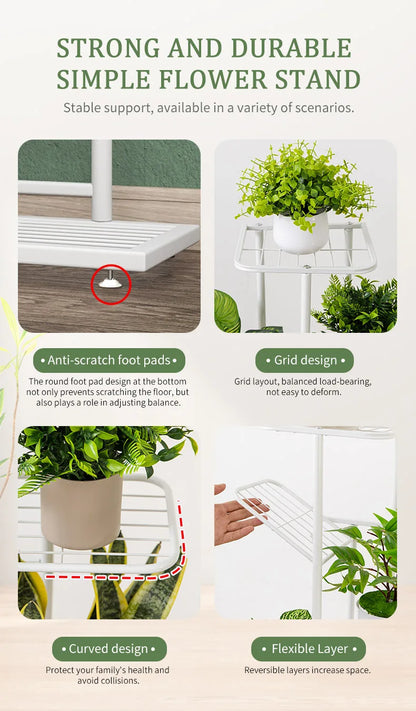 Iron Plant Stand Organizer with 6 Layers for Flowers
