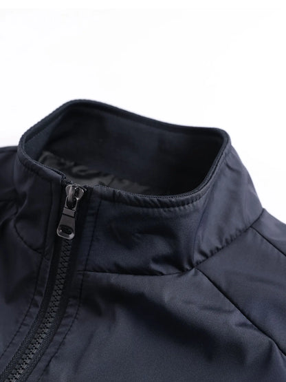 Men's Casual Zipper Jacket in Polyester for Spring and Autumn