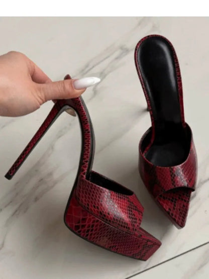 Women's Open Toe Stiletto Slippers for Summer